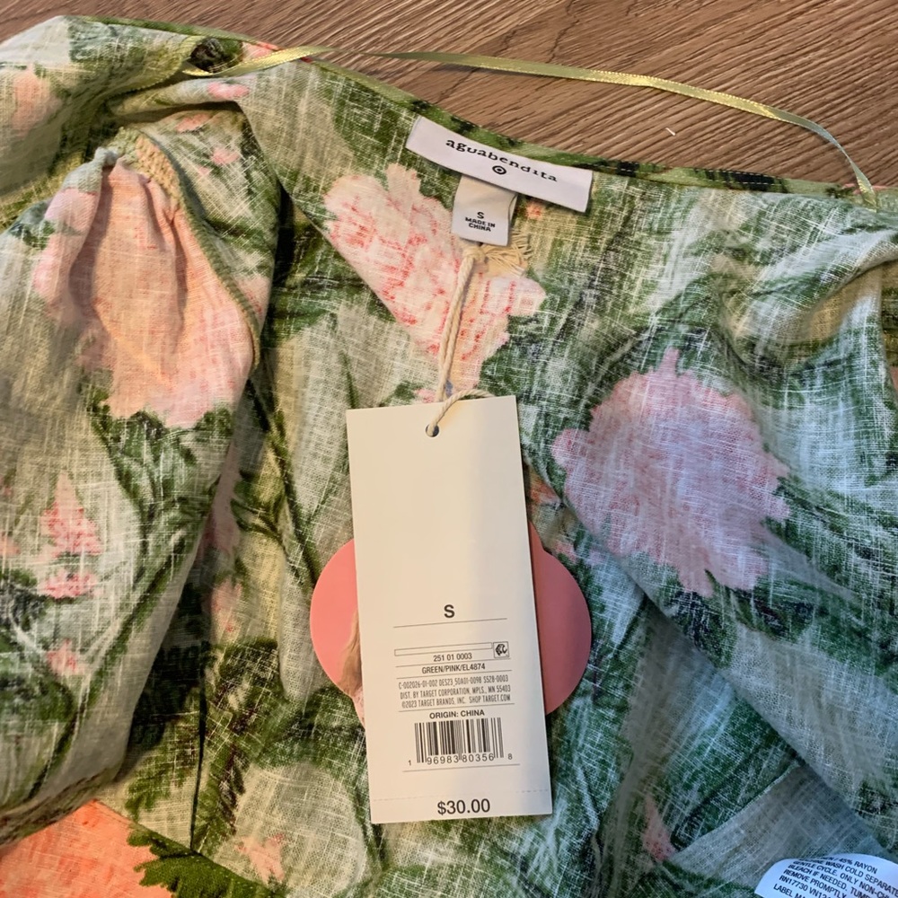 Agua Bendita X Target Women’s Peony Print Wrap Top - Picture 7 of 7
